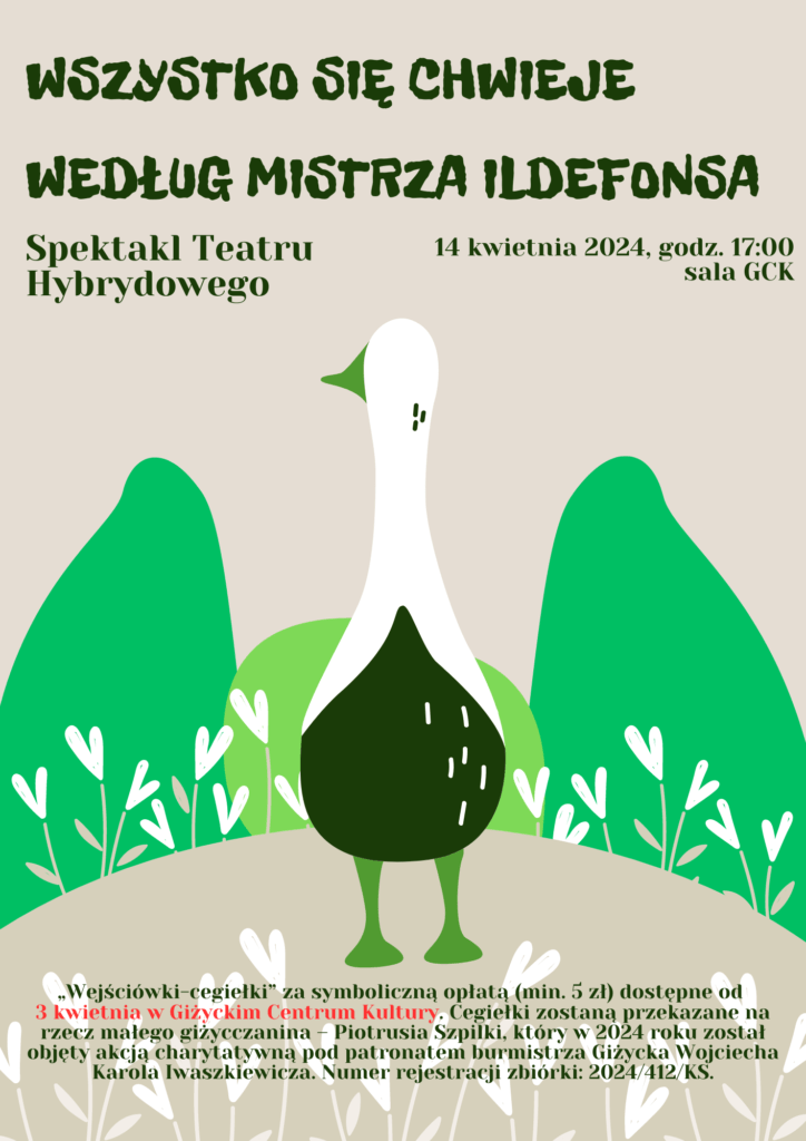 „Wszystko się chwieje według Mistrza Ildefonsa” – 14 kwietnia, 17.00, GCK