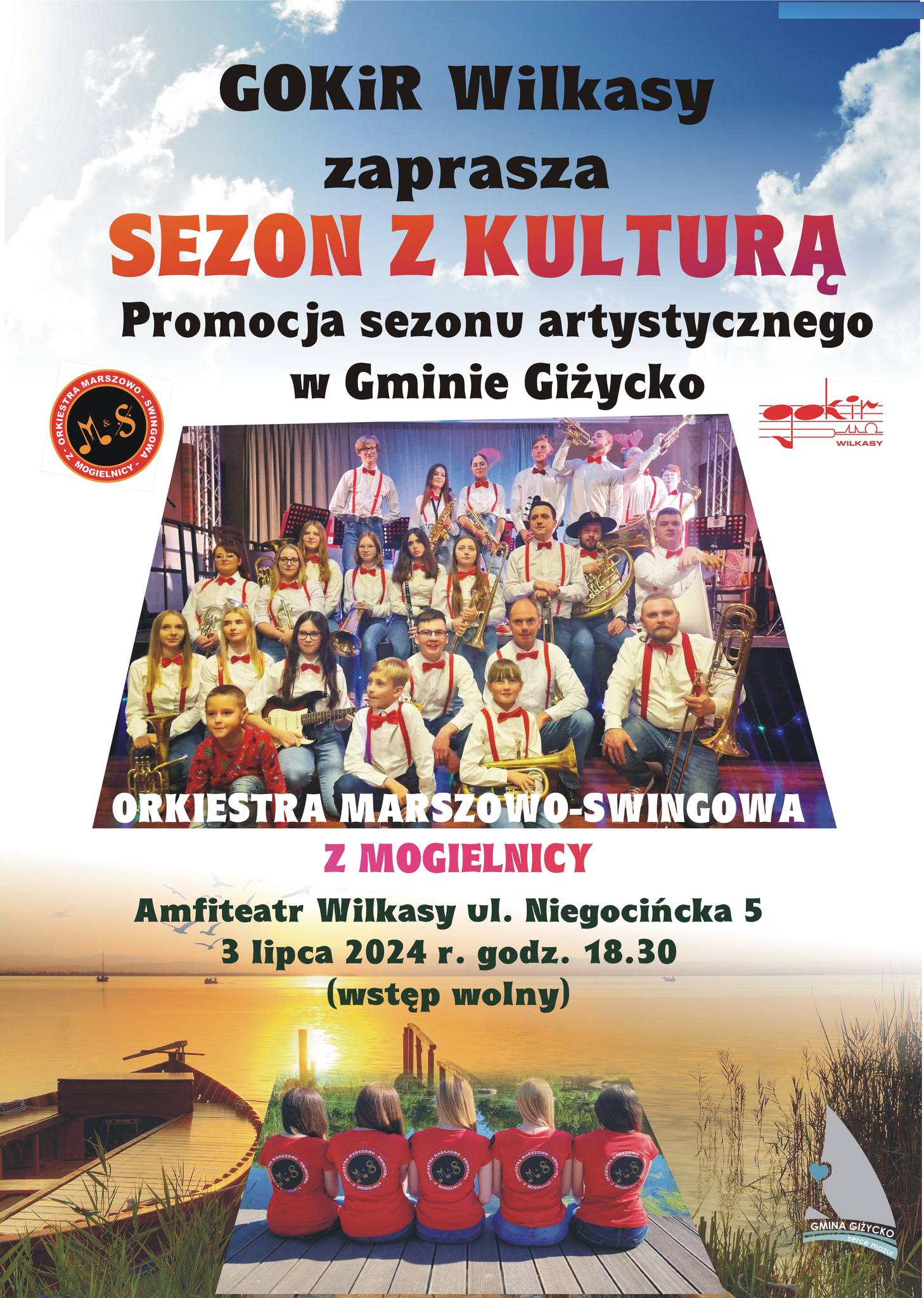 Promocja sezonu artystycznego Gminy Giżycko, 3.07.2024, Amfiteatr Wilkasy