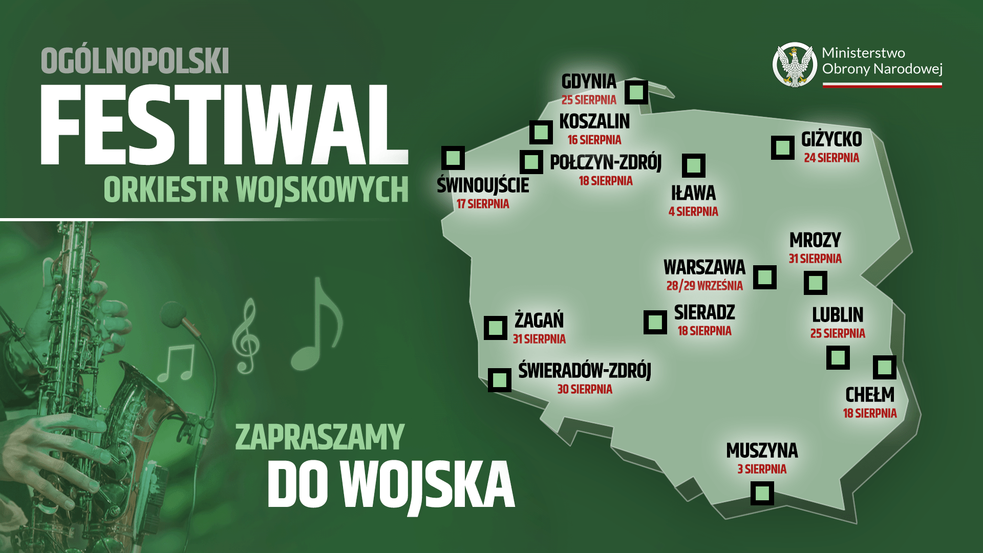 Ogólnopolski Festiwal Orkiestr Wojskowych – 24.08.2024, Plaża miejska w Giżycku