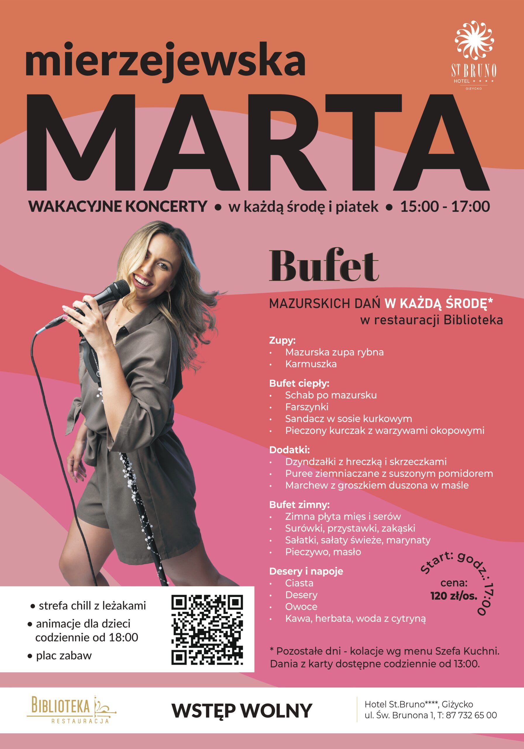 Koncerty Marty Mierzejewskiej w St. Bruno – 19, 24, 26,31.07