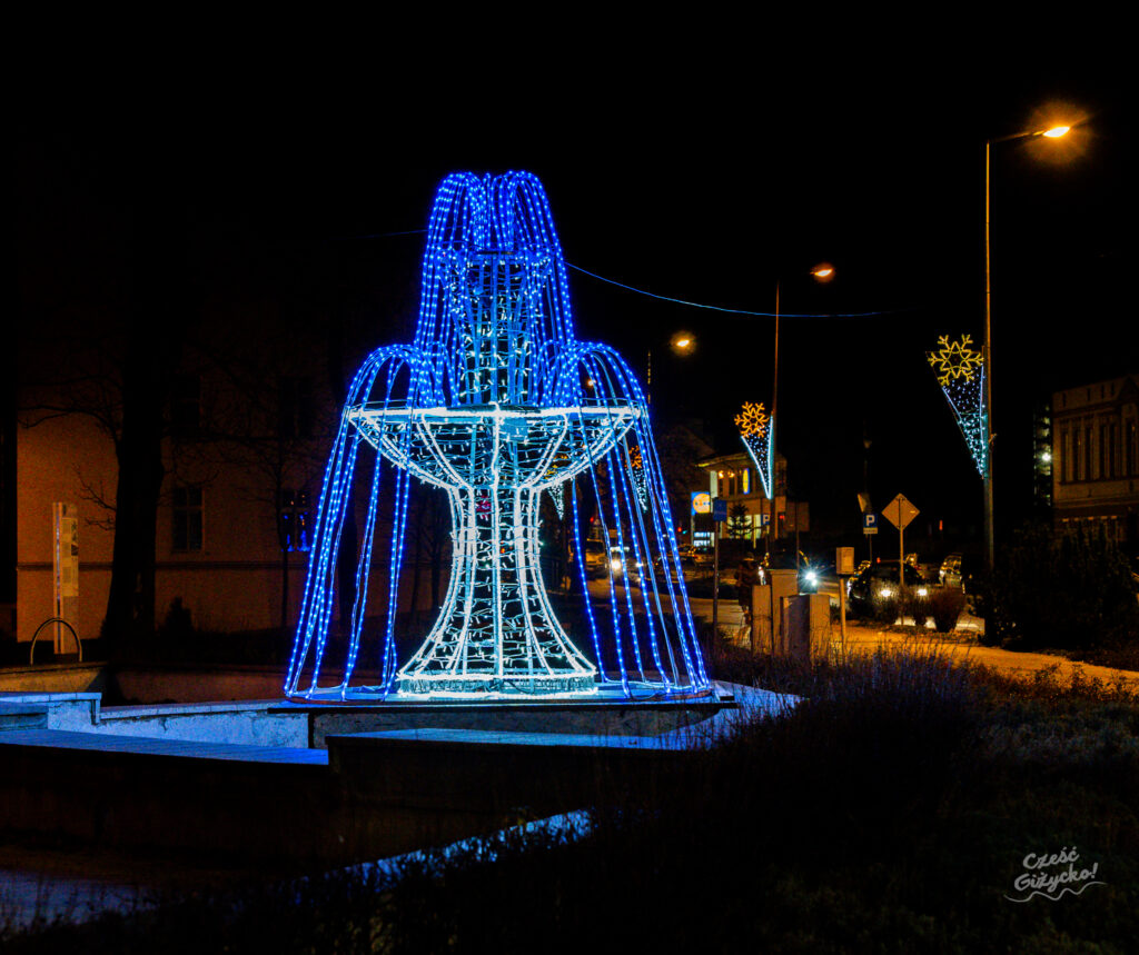 Świąteczne iluminacje i dekoracje w Giżycku cz. 1