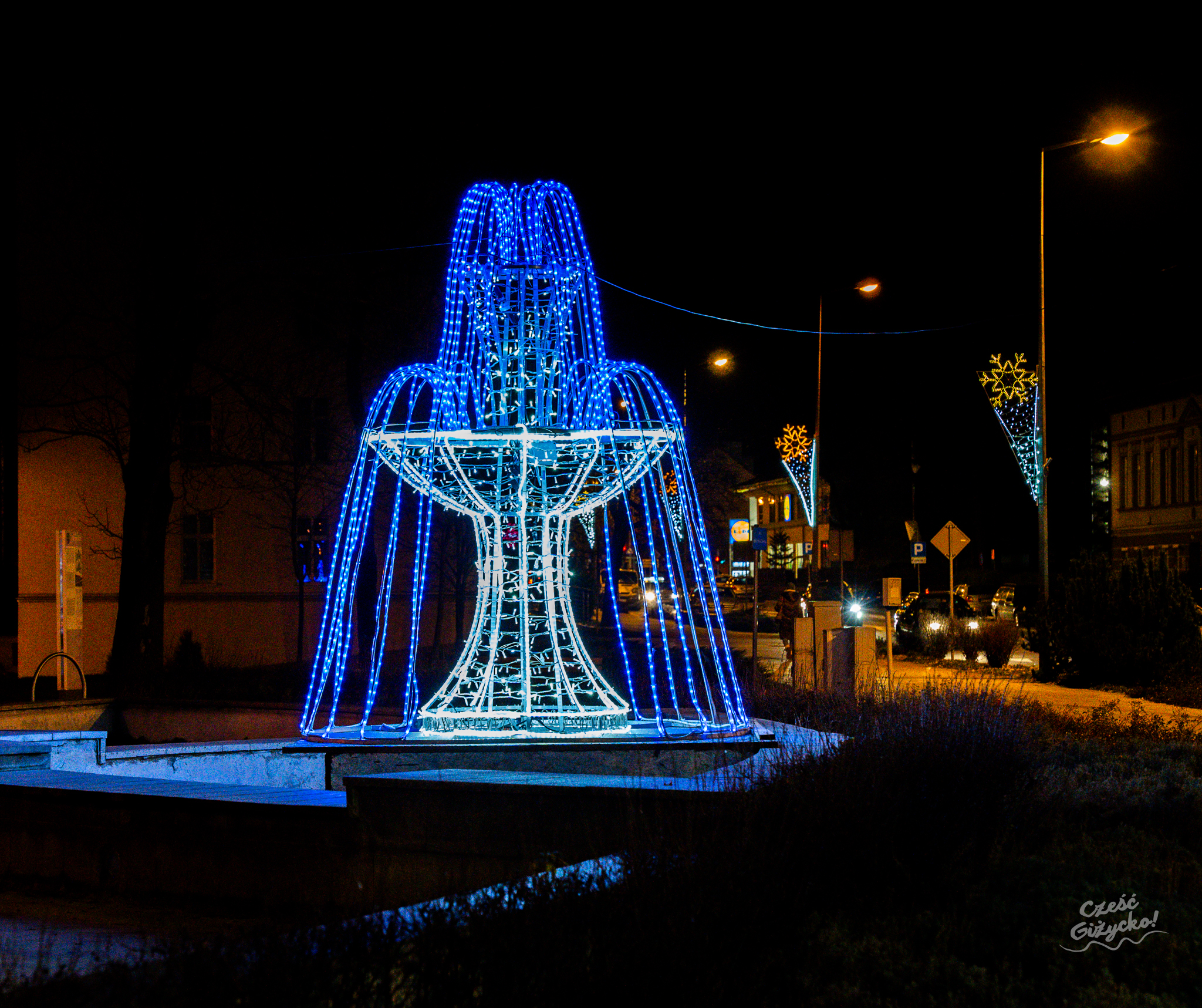 Świąteczne iluminacje i dekoracje w Giżycku cz. 1