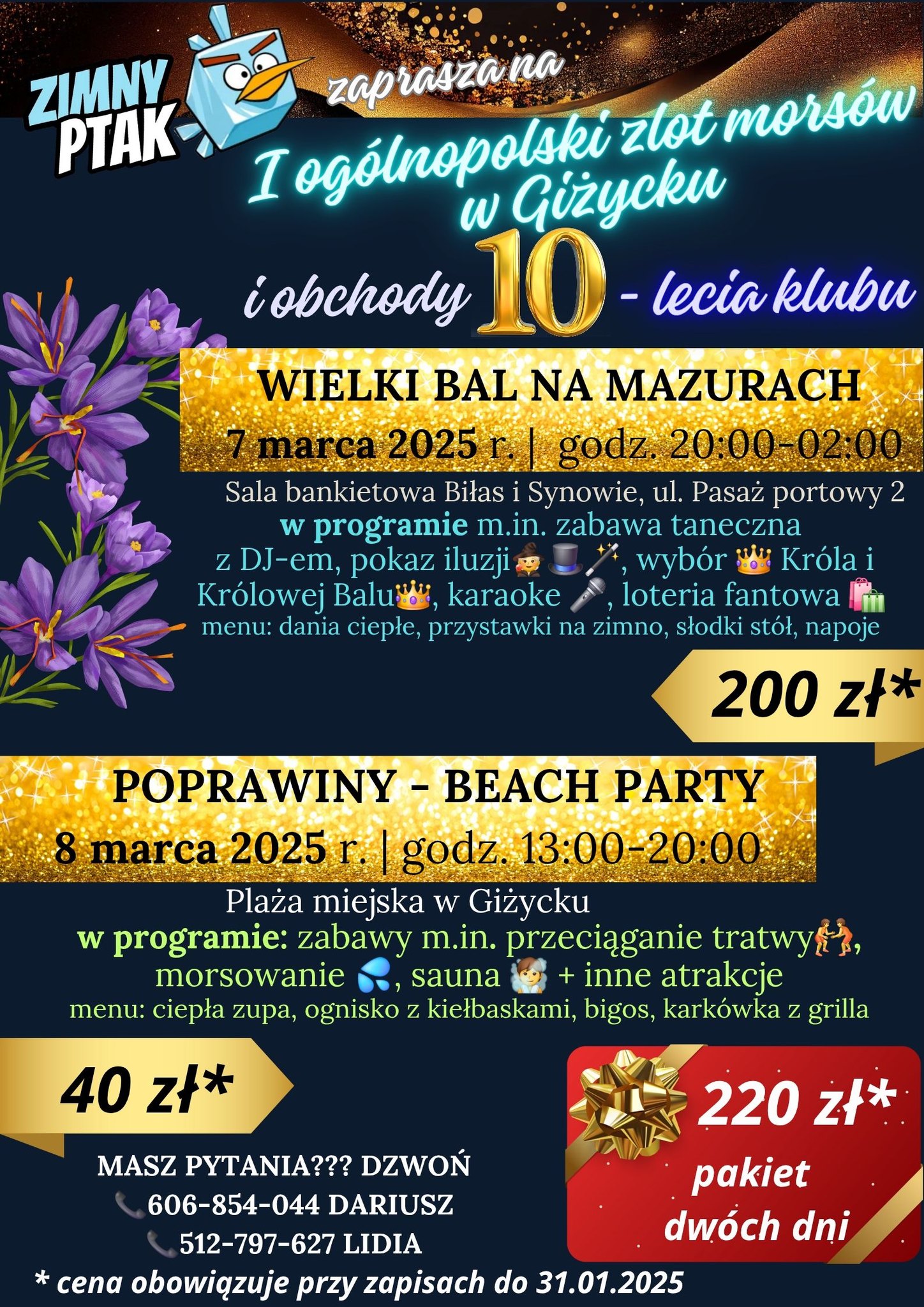 I Ogólnopolski Zlot Morsów w Giżycku – 10-lecie Klubu “Zimny Ptak”, 7-8.03.2025, Giżycko