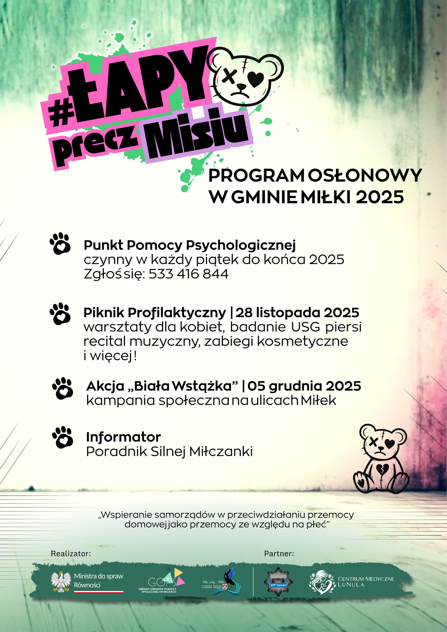 Gmina Miłki realizuje program przeciwdziałania przemocy wobec kobiet