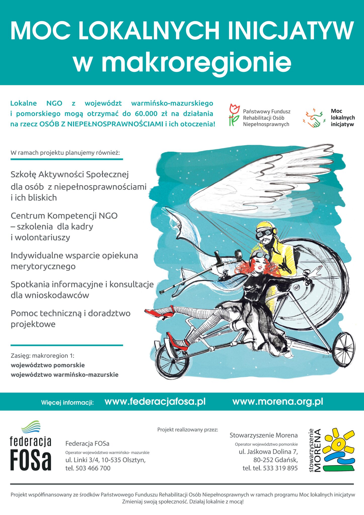 Granty PFRON 2026 dla NGO z Warmii i Mazur. Rusza nabór w programie „Moc lokalnych inicjatyw”