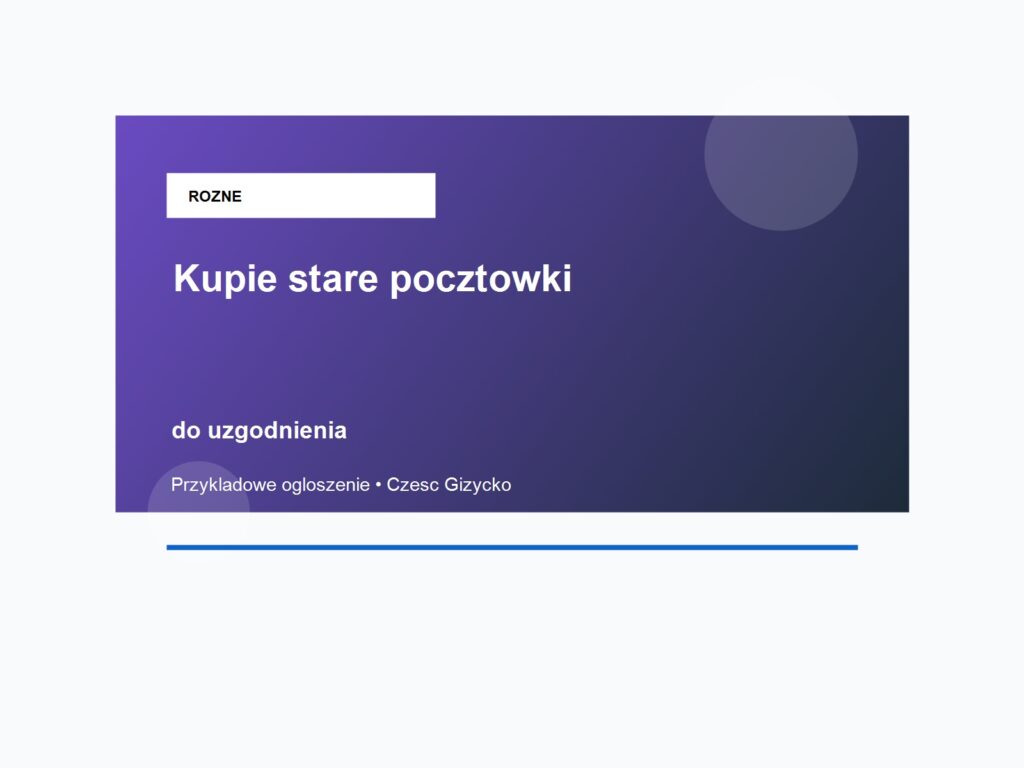 Kupię stare pocztówki z Giżycka