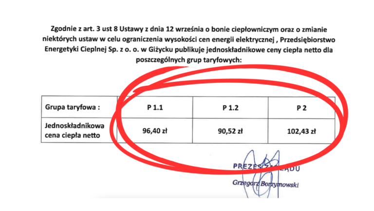 Bon ciepłowniczy