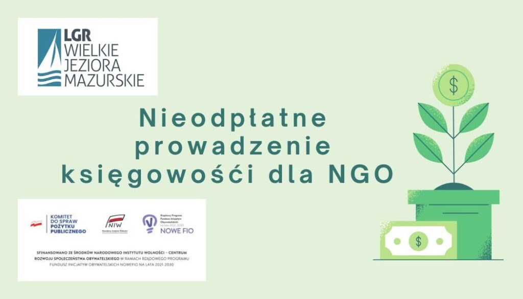 Grafika ilustrująca nieodpłatne prowadzenie księgowości dla NGO