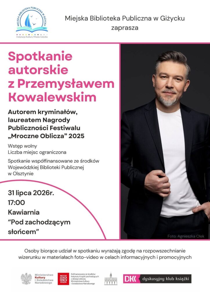 Spotkanie autorskie z Przemysławem Kowalewskim – 31 lipca 2026 w Giżycku